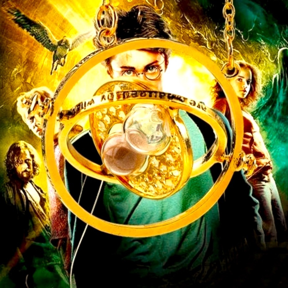 🪄⏳Magical Harry Potter Spinning Time Turner Necklace GOLD - Picture 2 of 14